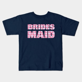 Bridesmaid Floral Art Typography for Bachelorette Kids T-Shirt